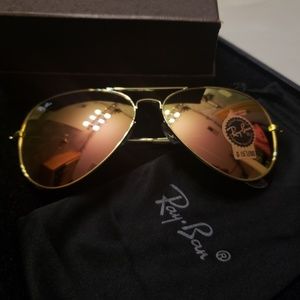 Rose gold pink ray bans